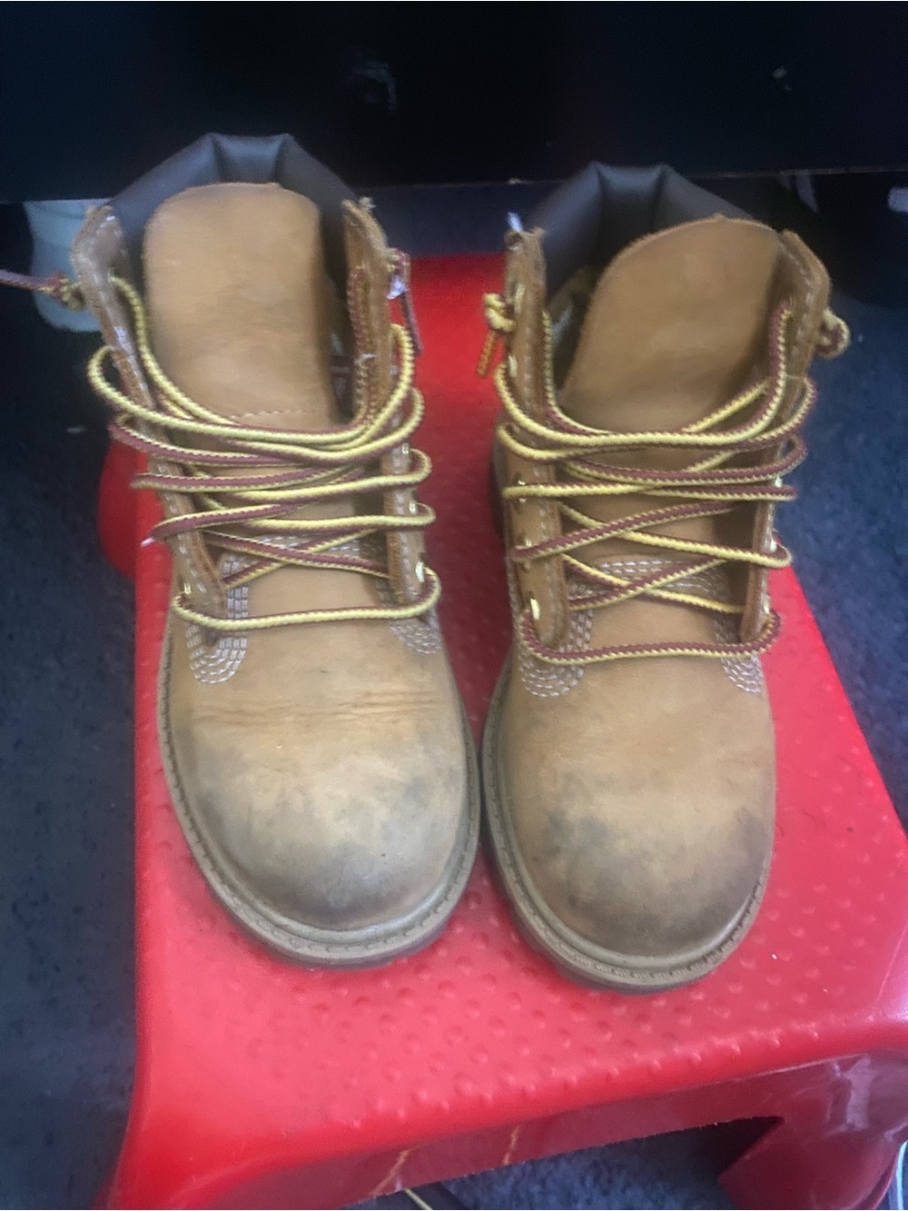 Timberland Wheat/Tan Kids Lace-Up Work Boots